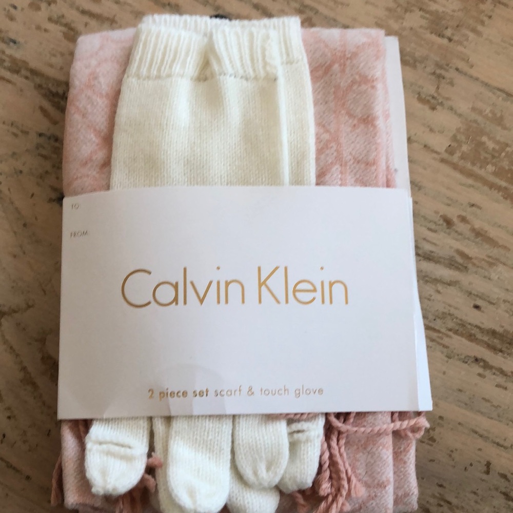 Calvin Klein Scarf and Glove set